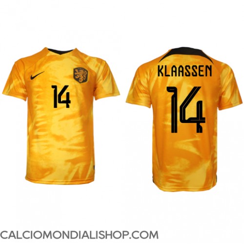 Maglie da calcio Olanda Davy Klaassen #14 Prima Maglia Mondiali 2022 Manica Corta